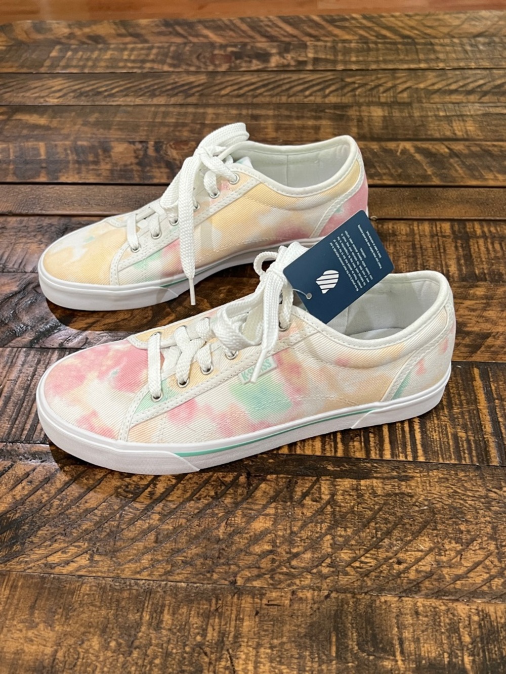 K-Swiss Pastel Tie-Dye Low Top Sneakers - White size 9